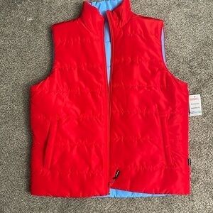 NWT! Adult Large Crayola x Kohl’s reversible red/baby blue puffer vest